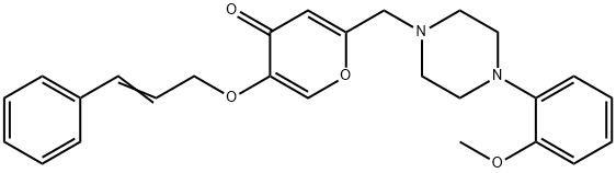 2-[[4-(2-methoxyphenyl)piperazin-1-yl]methyl]-5-[(E)-3-phenylprop-2-enoxy]pyran-4-one