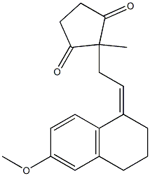 2-[2-(6-Methoxy-3,4-dihydronaphthalen-1(2H)-ylidene)ethyl]-2-methylcyclopentane-1,3-dione