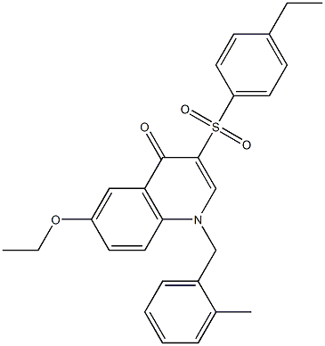 6-ethoxy-3-(4-ethylphenyl)sulfonyl-1-[(2-methylphenyl)methyl]quinolin-4-one
