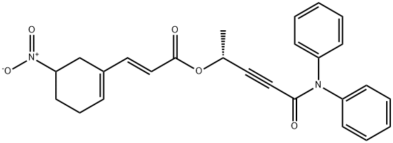 2-Propenoic acid,3-(5-nitro-1-cyclohexen-1-yl)-,(1R)-4-(diph...