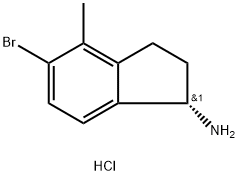 1H-Inden-1-amine, 5-bromo-2,3-dihydro-4-methyl-, hydrochloride (1:1), (1S)-