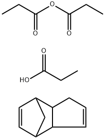 Propanoic acid, reaction products with dicyclopentadiene and propanoic acid anhydride, distn. residues