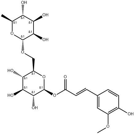 β-D-Glucopyranose, 6-O-(6-deoxy-α-L-mannopyranosyl)-, 1-[(2E)-3-(4-hydroxy-3-methoxyphenyl)-2-propenoate]