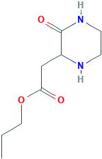 2-Piperazineacetic acid, 3-oxo-, propyl ester