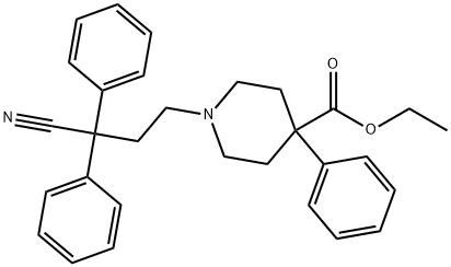 ethyl 1-(3-cyano-3,3-diphenylpropyl)-4-phenylpiperidine-4-carboxylate