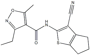 N-(3-cyano-5,6-dihydro-4H-cyclopenta[b]thiophen-2-yl)-3-ethyl-5-methyl-1,2-oxazole-4-carboxamide