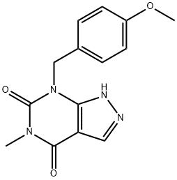 7-[4-methoxyphenyl)methyl]-5-methyl-1H-pyrazolo[3,4-d]pyrimidine-4,6(5H,7H)dione