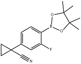 1-(3-Fluoro-4-(4,4,5,5-tetramethyl-1,3,2-dioxaborolan-2-yl)phenyl)cyclopropane-1-carbonitrile