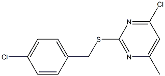 4-chloro-2-[(4-chlorophenyl)methylsulfanyl]-6-methylpyrimidine