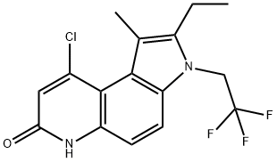 7H-Pyrrolo[3,2-f]quinolin-7-one, 9-chloro-2-ethyl-3,6-dihydro-1-methyl-3-(2,2,2-trifluoroethyl)-