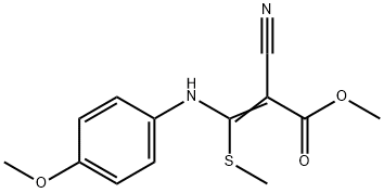 2-Propenoic acid, 2-cyano-3-[(4-methoxyphenyl)amino]-3-(methylthio)-, methyl ester