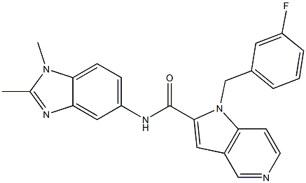 N-(1,2-dimethyl-1H-benzo[d]imidazol-5-yl)-1-(3-fluorobenzyl)-1H-pyrrolo[3,2-c]pyridine-2-carboxamide
