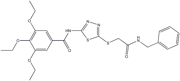 N-[5-[2-(benzylamino)-2-oxoethyl]sulfanyl-1,3,4-thiadiazol-2-yl]-3,4,5-triethoxybenzamide