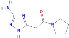 3-[2-oxo-2-(1-pyrrolidinyl)ethyl]-1H-1,2,4-triazol-5-amine(SALTDATA: FREE)