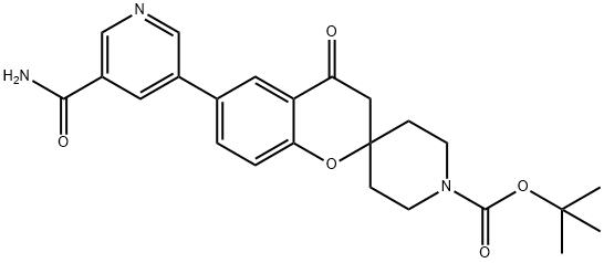 Spiro[2H-1-benzopyran-2,4'-piperidine]-1'-carboxylic acid, 6-[5-(aminocarbonyl)-3-pyridinyl]-3,4-dihydro-4-oxo-, 1,1-dimethylethyl ester