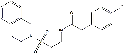 2-(4-chlorophenyl)-N-[2-(3,4-dihydro-1H-isoquinolin-2-ylsulfonyl)ethyl]acetamide