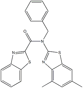 N-benzyl-N-(4,6-dimethyl-1,3-benzothiazol-2-yl)-1,3-benzothiazole-2-carboxamide