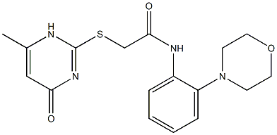 2-[(6-methyl-4-oxo-1H-pyrimidin-2-yl)sulfanyl]-N-(2-morpholin-4-ylphenyl)acetamide