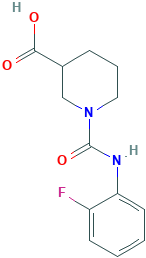 1-[(2-氟苯基)氨基甲酰基]哌啶-3-羧酸