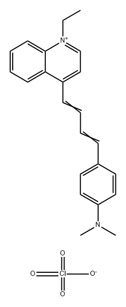 dimethylaminophenyl butadienyl-1-ethylquinolinium ClO4