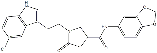 N-(1,3-benzodioxol-5-yl)-1-[2-(5-chloro-1H-indol-3-yl)ethyl]-5-oxopyrrolidine-3-carboxamide