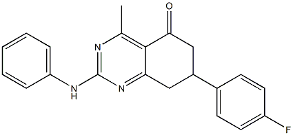 2-anilino-7-(4-fluorophenyl)-4-methyl-7,8-dihydro-6H-quinazolin-5-one