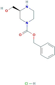 (S)-3-(羟甲基)哌嗪-1-羧酸苄酯盐酸盐