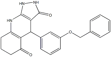 4-(3-phenylmethoxyphenyl)-2,4,6,7,8,9-hexahydro-1H-pyrazolo[3,4-b]quinoline-3,5-dione