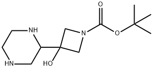 tert-butyl 3-hydroxy-3-(piperazin-2-yl)azetidine-1-carboxylate