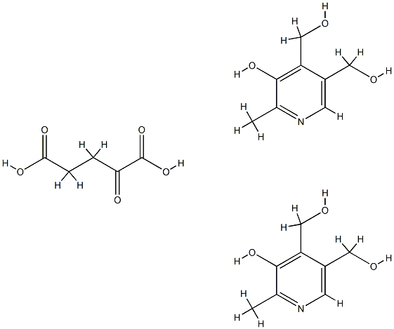 2-oxoglutaric acid, compound with 5-hydroxy-6-methylpyridine-3,4-dimethanol (1:2)