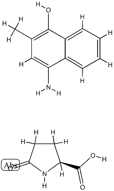 5-oxo-L-proline, compound with 4-amino-2-methyl-1-naphthol (1:1)