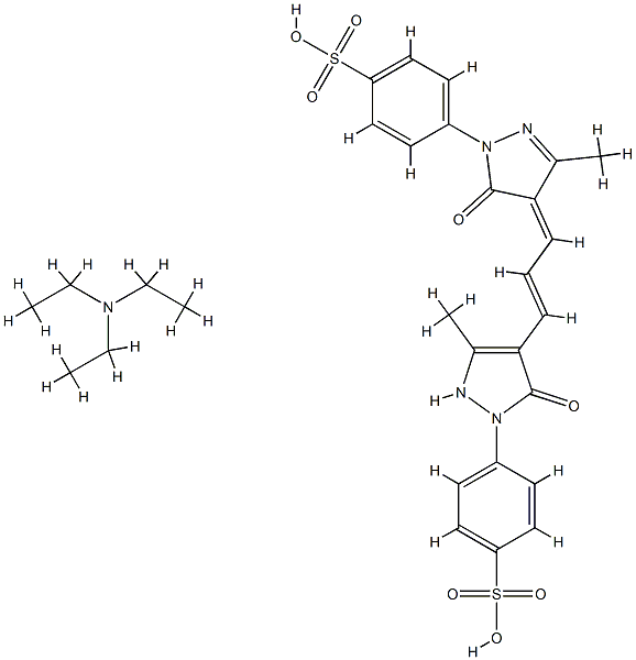 4-[4,5-dihydro-4-[3-[5-hydroxy-3-methyl-1-(4-sulphophenyl)-1H-pyrazol-4-yl]allylidene]-3-methyl-5-oxo-1H-pyrazol-1-yl]benzenesulphonic acid, compound with triethylamine