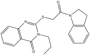 2-[2-(2,3-dihydroindol-1-yl)-2-oxoethyl]sulfanyl-3-propylquinazolin-4-one