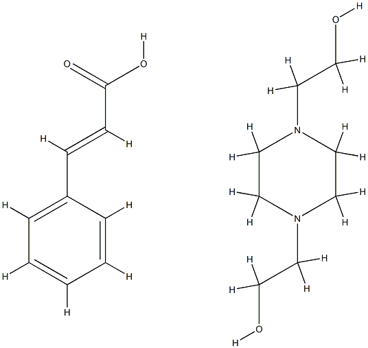 cinnamic acid, compound with piperazine-1,4-diethanol (1:1)