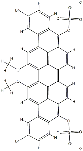 dipotassium 2,13-dibromo-16,17-dimethoxydinaphtho[1,2,3-cd:3',2',1'-lm]perylene-5,10-diyl bissulphate