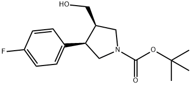 tert-butyl trans-3-(4-fluorophenyl)-4-(hydroxymethyl)pyrrolidine-1-carboxylate