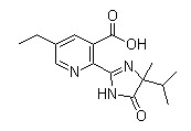 (RS)-5-乙基-2-(4-异丙基-4-甲基-5-氧代-1H-咪唑啉-2-基)烟酸