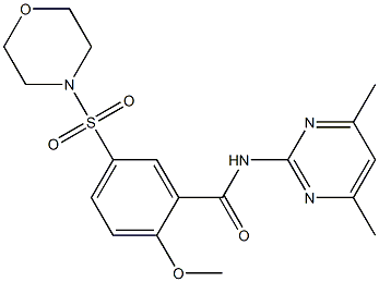 N-(4,6-dimethylpyrimidin-2-yl)-2-methoxy-5-morpholin-4-ylsulfonylbenzamide