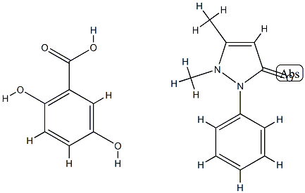 2,5-dihydroxybenzoic acid, compound with 1,2-dihydro-1,5-dimethyl-2-phenyl-3H-pyrazol-3-one (1:1)