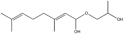 3,7-dimethylocta-2,6-diene-1,1-diol, monoether with propane-1,2-diol