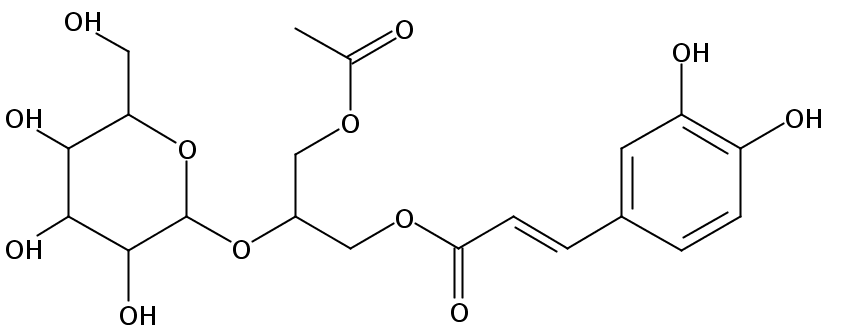 b-D-Glucopyranoside,(1S)-2-(acetyloxy)-1-[[[(2E)-3-(3,4-dihydroxyphenyl)-1-oxo-2-propenyl]oxy]methyl]ethyl(9CI)