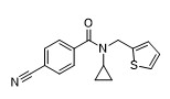 4-cyano-N-cyclopropyl-N-[(thiophen-2-yl)methyl]benzamide