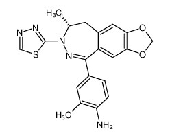 (R)-2-Methyl-4-(8-methyl-7-(1,3,4-thiadiazol-2-yl)-8,9-dihydro-7H-[1,3]dioxolo[4',5':4,5]benzo[1,2-d][1,2]diazepin-5-yl)aniline
