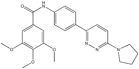 3,4,5-trimethoxy-N-[4-(6-pyrrolidin-1-ylpyridazin-3-yl)phenyl]benzamide