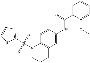 2-methoxy-N-(1-thiophen-2-ylsulfonyl-3,4-dihydro-2H-quinolin-6-yl)benzamide