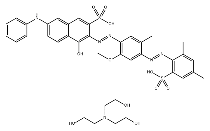7-anilino-4-hydroxy-3-[[6-methoxy-4-[(6-sulpho-2,4-xylyl)azo]-m-tolyl]azo]naphthalene-2-sulphonic acid, sodium salt, compound with 2,2',2''-nitrilotriethanol
