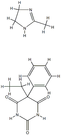 5-ethyl-5-phenylbarbituric acid, compound with 4,5-dihydro-2-methyl-1H-imidazole (1:1)