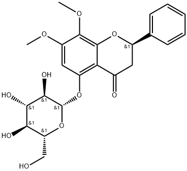 4H-1-Benzopyran-4-one, 5-(β-D-glucopyranosyloxy)-2,3-dihydro-7,8-dimethoxy-2-phenyl-, (2R)-