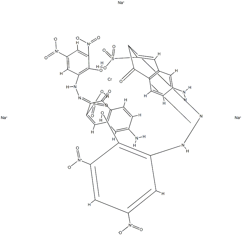 trisodium bis[7-amino-4-hydroxy-3-[(2-hydroxy-3,5-dinitrophenyl)azo]naphthalene-2-sulphonato(3-)]chromate(3-)