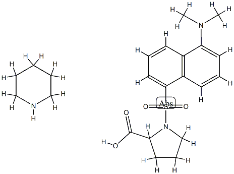 1-[[5-(dimethylamino)-1-naphthyl]sulphonyl]-DL-proline, compound with piperidine (1:1)